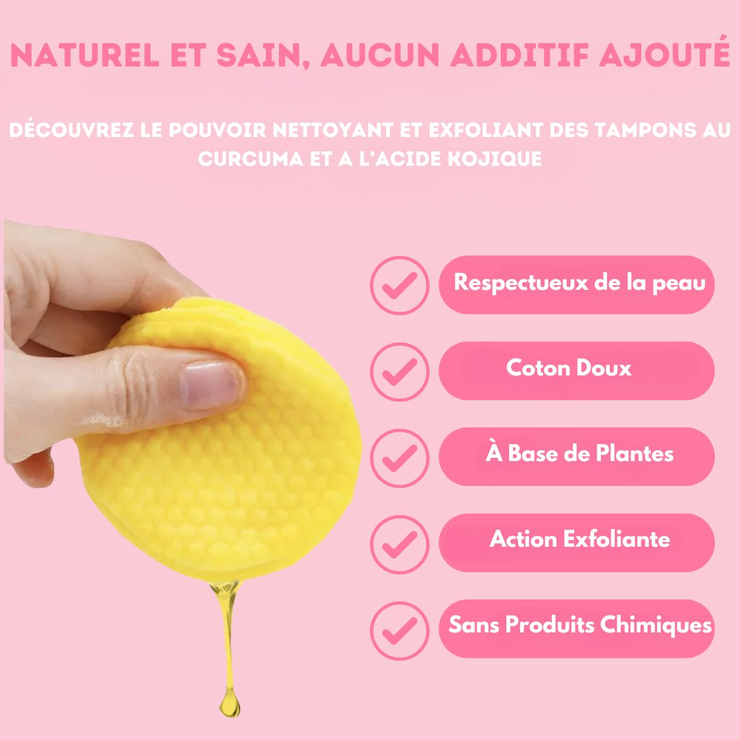 Pads Nettoyants à l'acide kojique et au curcuma